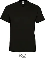 Koszulki męskie - SOLS Koszulka męska V-neck 11150 Czarny Głęboka czerń 3XL - miniaturka - grafika 1