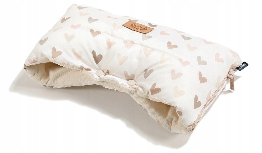 La Millou mufka do wózka ocieplacz dłoni ortaliom / Heartbeat beige