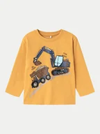 Bluzki damskie - NAME IT Bluzka 13233674 Żółty Regular Fit - miniaturka - grafika 1