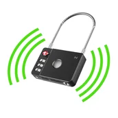 Lokalizatory GPS - Mili MiLock kłódka lokalizator bagażu iOS CZARNY - miniaturka - grafika 1