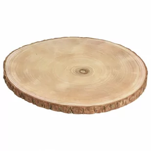 Plaster drewna z korą deska podkładka podstawka krążek drewniany dekoracyjny 35x2 cm kod: O-139099 - Deski do krojenia - miniaturka - grafika 1