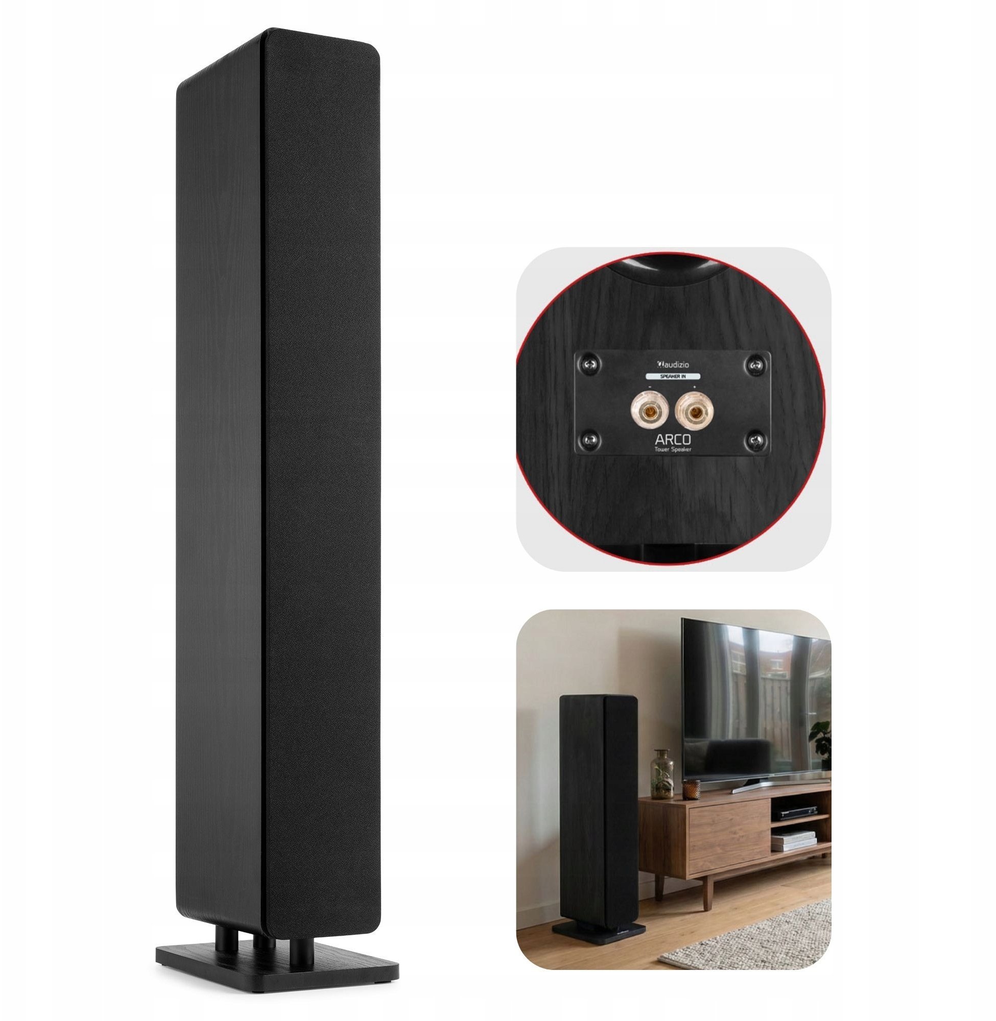 Audizio Kolumna podłogowa pasywna ARCO czarna one size