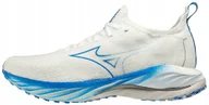 Buty sportowe męskie - Mizuno Wave Neo Wind /Biały/8401 C/Niebieski spokój/46.0/11.0 - miniaturka - grafika 1