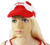 Dodatki do strojów karnawałowych - GoDan Czapka Kibica piłka z daszkiem mała POLSKA KCKK-TR002 - miniaturka - grafika 1