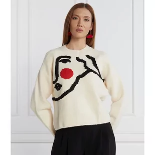 Desigual Sweter | Regular Fit | z dodatkiem wełny - Swetry damskie - miniaturka - grafika 1