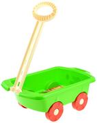 Zabawki do piasku - Wózek do piasku z rączką do ciągnięcia taczka Różowy Produkt PL - miniaturka - grafika 1