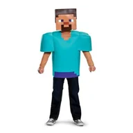 Stroje karnawałowe - STRÓJ KOMBINEZON STEVE MINECRAFT NIEBIESKI 127-136 - miniaturka - grafika 1