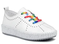 Półbuty damskie - Półbuty damskie białe skórzane sznurowane Loretta Vitale 5014-37 - miniaturka - grafika 1