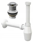 Korki do umywalek - Korek Klik Klak + Syfon Do Umywalki Z Przelewem - miniaturka - grafika 1