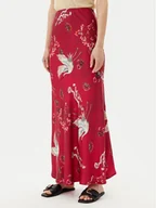 Spódnice - ViCOLO Spódnica maxi TD0472 Bordowy Slim Fit - miniaturka - grafika 1