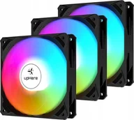 Wentylatory komputerowe - Wentylator upHere NT12CF4 RGB Czarne 3-pack - miniaturka - grafika 1