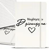 Notesy i bloczki - Notes Notatnik A5 Biały NAJLEPSZA DZIEWCZYNA Wzory - miniaturka - grafika 1