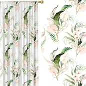 Zasłony - GOTOWE ZASŁONY NA ŻABKI TAŚMIE 140X250 ZASŁONA KWIATY 133 SKRÓCENIE W CENIE - miniaturka - grafika 1