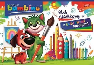 Bambino Blok rysunkowy z kolorowymi kartkami A4 16 kartek - Szkolne artykuły papiernicze - miniaturka - grafika 1