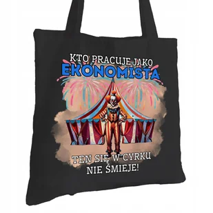 Torba Bawełniana dla Ekonomisty Czarna Na Prezent ekologiczna Trwały Nadruk - Torby i wózki na zakupy Torba Bawełniana dla Ekonomisty Czarna Na Prezent ekologiczna Trwały Nadruk - Torby i wózki na zakupy - miniaturka - grafika 1