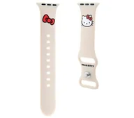 Akcesoria do zegarków - Hello Kitty do Watch 38/40/41mm strap Silicone Kitty Head Beżowy - miniaturka - grafika 1