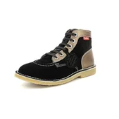 Botki damskie - Kickers Kicklegend, botki mieszane, czarny br?z, 36 EU - miniaturka - grafika 1