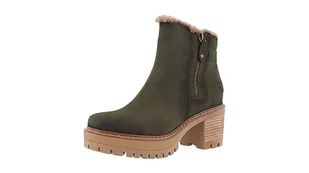TOM TAILOR Damskie 6390880003 botki, khaki, 38 EU, khaki, 38 EU - Botki damskie - miniaturka - grafika 1