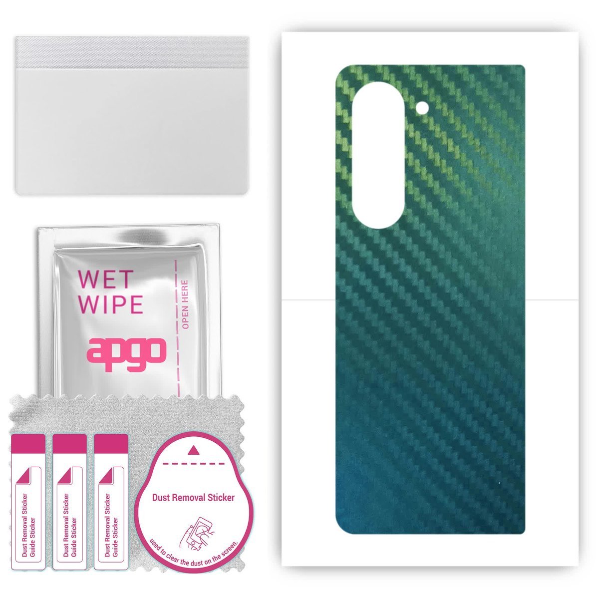 Folia naklejka skórka strukturalna na TYŁ do Samsung Galaxy Z Fold 6 - Carbon Kameleon CAKA1 - apgo SKINS