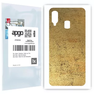 Folia naklejka skórka strukturalna na TYŁ do Samsung Galaxy A40 -  Antyczne Złoto - apgo SKINS - Szkła hartowane na telefon - miniaturka - grafika 1