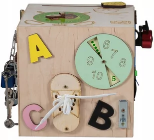 Kostka Manipulacyjna Sensoryczna Montessori 16W1 - Łamigłówki - miniaturka - grafika 1