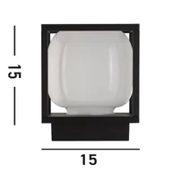 Lampy ogrodowe - Searchlight Kinkiet zewnętrzny LED Athens, IP54, czarny, metalowy - miniaturka - grafika 1
