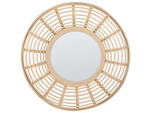 Bambusowe Okrągłe Lustro Ścienne ⌀ 60 Cm Naturalne Hanua - Lustra Bambusowe Okrągłe Lustro Ścienne ⌀ 60 Cm Naturalne Hanua - Lustra - miniaturka - grafika 1