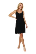 Bielizna nocna - Doctor Nap Czarna koszula nocna damska - L - miniaturka - grafika 1