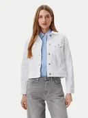 Kurtki damskie - Tommy Hilfiger Kurtka jeansowa WW0WW44374 Biały Regular Fit - miniaturka - grafika 1
