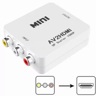 Adapter Konwerter obrazu sygnału z Av na Hdmi - Adaptery i przejściówki - miniaturka - grafika 1