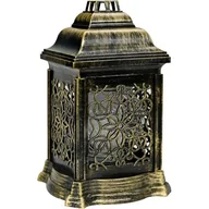 Lampiony i znicze - Znicz Kapliczka ażurowa z kwiatem KAT 207 KW ZŁ 14,5 x 26 cm złoty - miniaturka - grafika 1