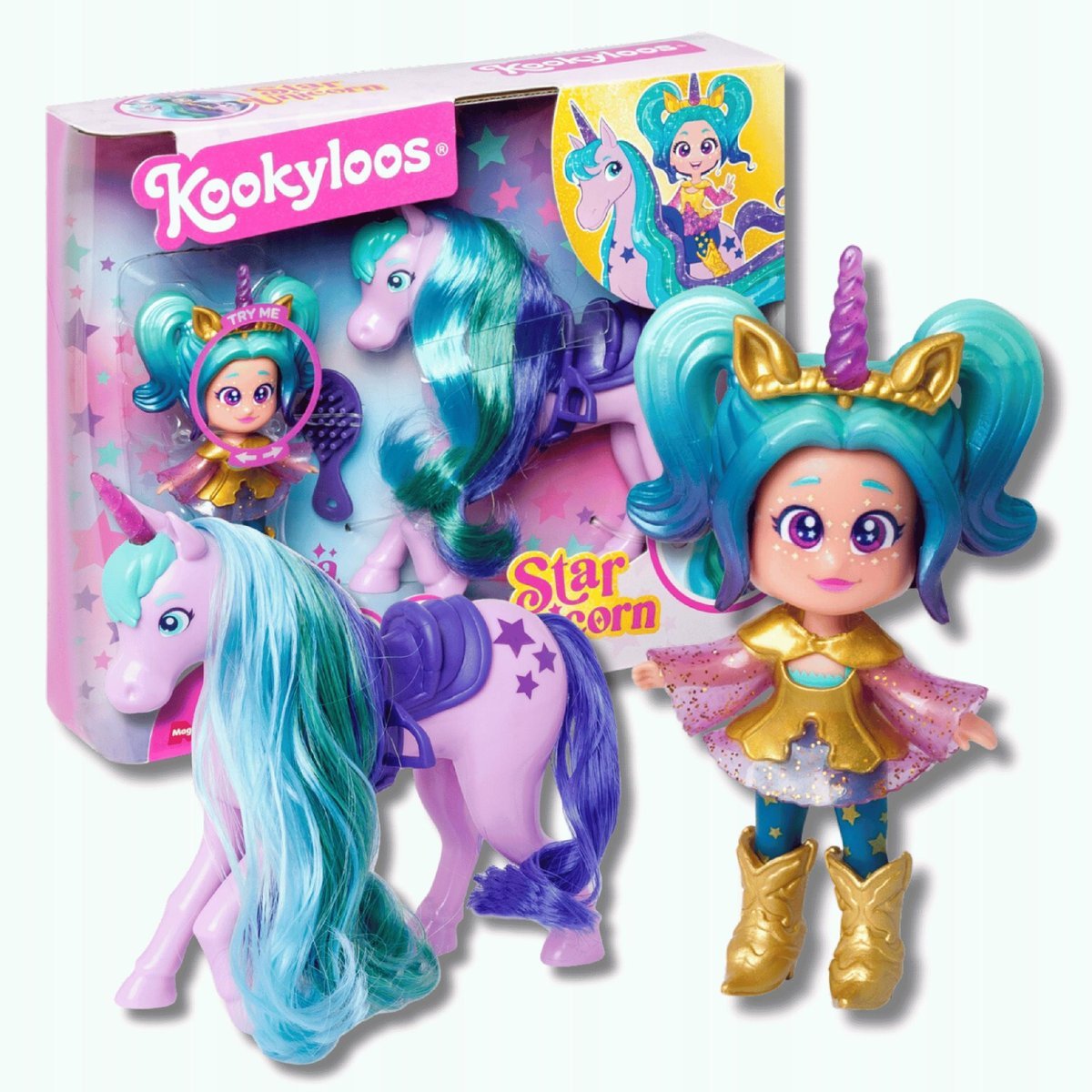 KOOKYLOOS STAR UNICORN GWIEZDNY JEDNOROŻEC lalka laleczka gwiazda Aurora