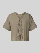 Bluzki damskie - Bluzka z wiązaniem model ‘NATUK’ - miniaturka - grafika 1