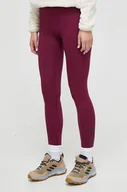Legginsy - Columbia legginsy sportowe Hike damskie kolor bordowy gładkie - miniaturka - grafika 1