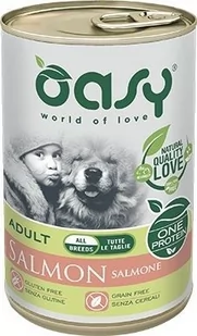 Oasy Oasy Pies One Protein Adult Łosoś puszka 400g - Mokra karma dla psów - miniaturka - grafika 1