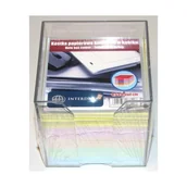 Notesy i bloczki - Inter Druk Kubik akrylowy 85x85x70mm z karteczkami biały 18K014B - miniaturka - grafika 1