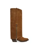 Kozaki damskie - G-Star Raw Kozaki EO-YUKI-25FW65 Brązowy - miniaturka - grafika 1