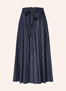 S Max Mara Spódnica Amanda W Stylu Jeansowym Z Ozdobnymi Perełkami weiss - Spódnice - miniaturka - grafika 1