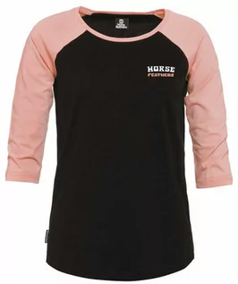 Bluzki dla dziewczynek - Horsefeathers OLY black koszulka damska z długimi rękawami - L - grafika 1