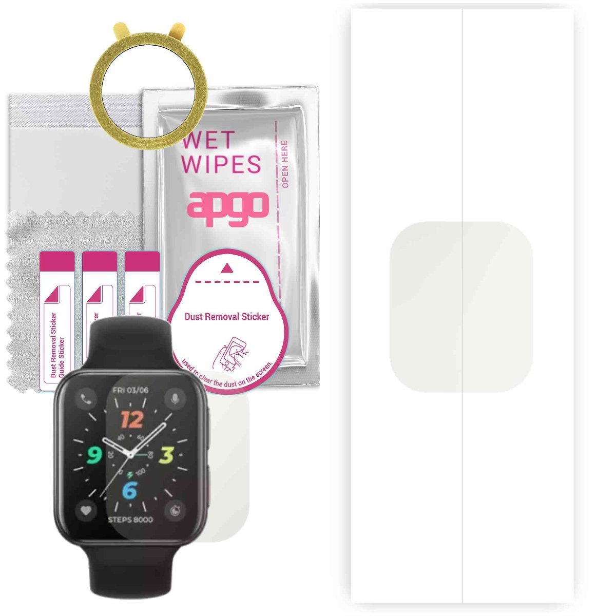 1x Folia hydrożelowa MATOWA do Oppo Watch 2 46mm - apgo Smartwatch Hydrogel MATTE Protection Ochrona na ekran smartwatcha