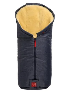 Kaiser Naturfellprodukte Śpiworek wełniany "Iglu" w kolorze granatowym - 93 x 45 cm - Akcesoria do wózków - miniaturka - grafika 1