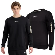 Odzież taktyczna i umundurowanie - Bluza Alpha Industries Organics EMB 118316 649 - Czarna XXL - miniaturka - grafika 1