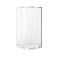Kabiny prysznicowe - Cersanit Kabina prysznicowa z brodzikiem Verso 90x90x190 półokrągła chrom S4031-003 - miniaturka - grafika 1