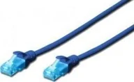 Kable miedziane - Digitus CAT 5e U-UTP patch cable PVC AWG 26/7 length 15m color blue DK-1512-150/B - miniaturka - grafika 1