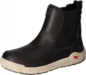 Botki damskie - MUSTANG BOTKI CZARNE WSUWANE OCIEPLANE DAMSKIE 36 Ż7B - miniaturka - grafika 1