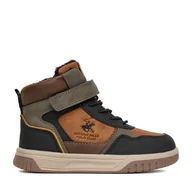 Buty dla chłopców - Trzewiki Beverly Hills Polo Club EO-BHPC-333-100 Brązowy - miniaturka - grafika 1