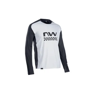 Koszulka rowerowa mtb NORTHWAVE EDGE Jersey LS jasna szara - Bluzy na rower - miniaturka - grafika 1