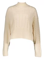 Swetry damskie - adidas Sweter w kolorze beżowym - miniaturka - grafika 1