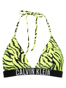 Calvin Klein Damski stanik bikini - trójkątny - usztywniany Kobiety żółty|czarny|zielony wzorzysty, S - Stroje kąpielowe - miniaturka - grafika 1