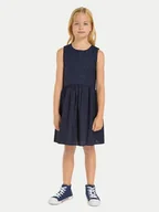 Sukienki i spódniczki dla dziewczynek - Tommy Hilfiger Sukienka letnia Anglaise KG0KG07931 M Granatowy Regular Fit - miniaturka - grafika 1